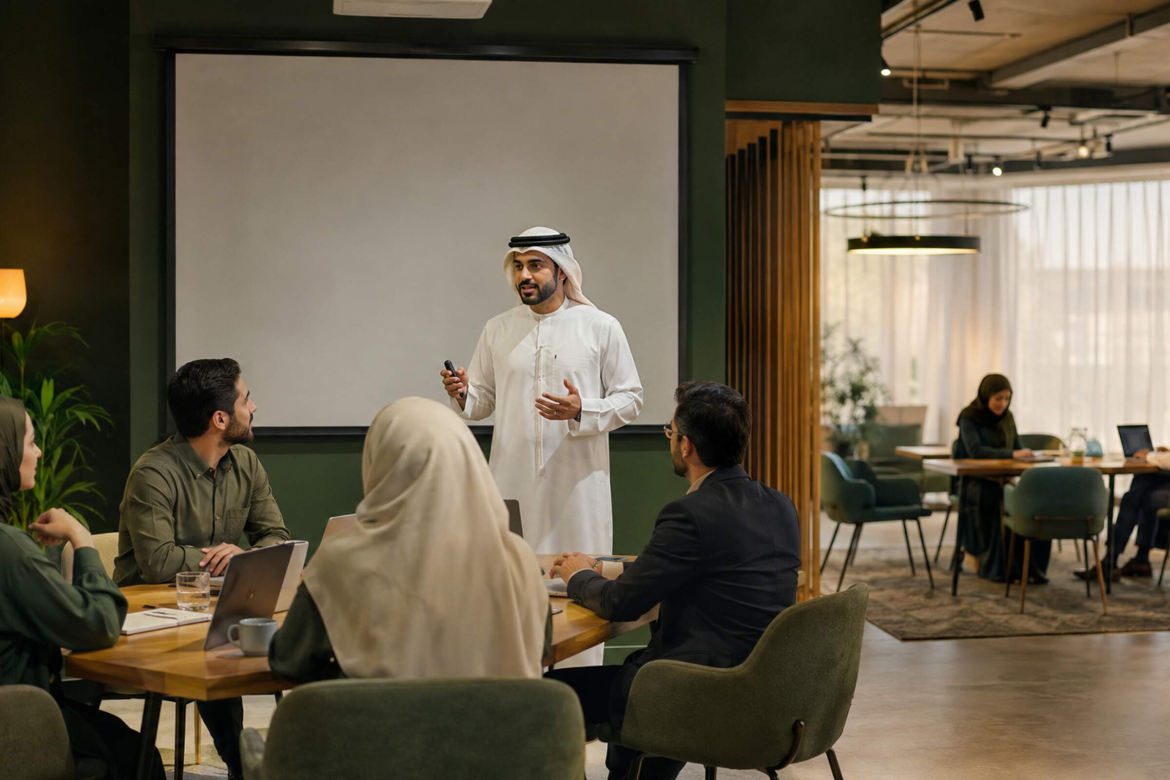 Applied business training in a modern flexible workspace